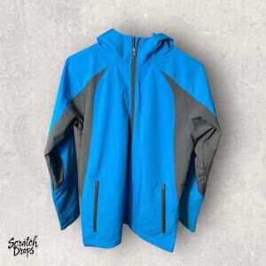 Columbia Youth Size 14/16 Large Boys Windbreaker Hooded Jacket Lightweight Coat